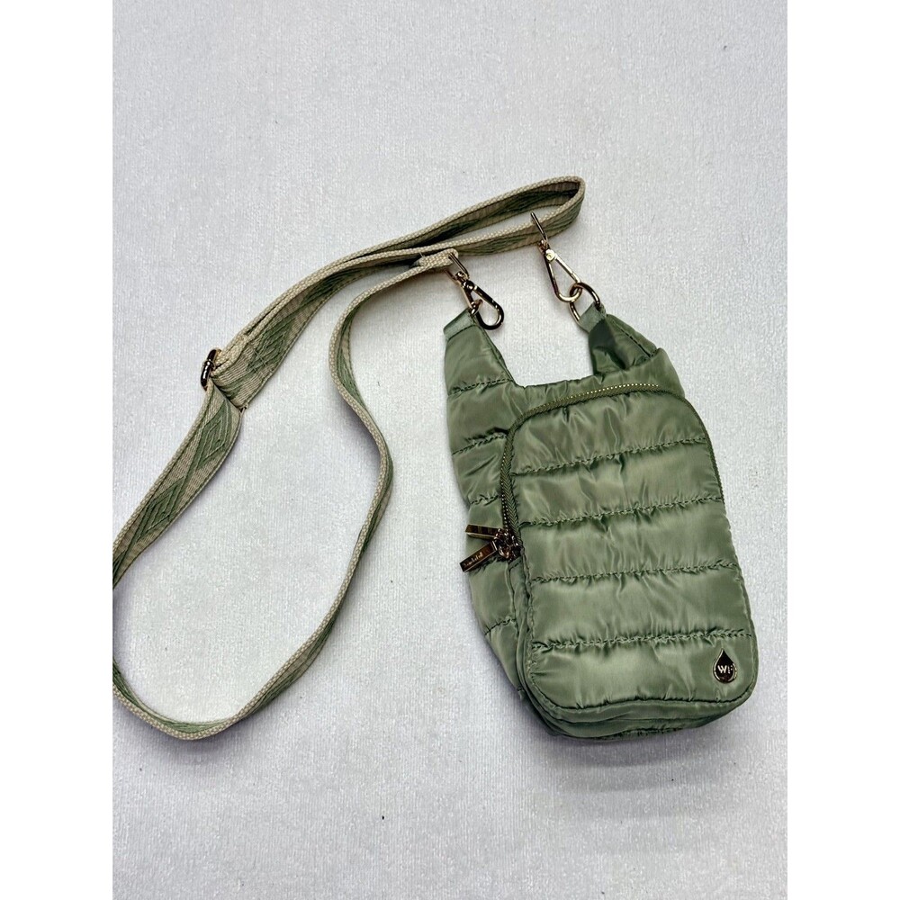 Wanderfull Puffer Crossbody 40 oz or smaller Water Bottle Carrier Bag 2 Pockets